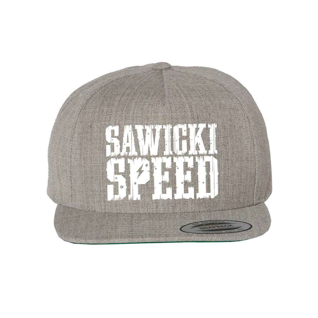Stacked Grey All Fabric Mesh Snap Back Hat