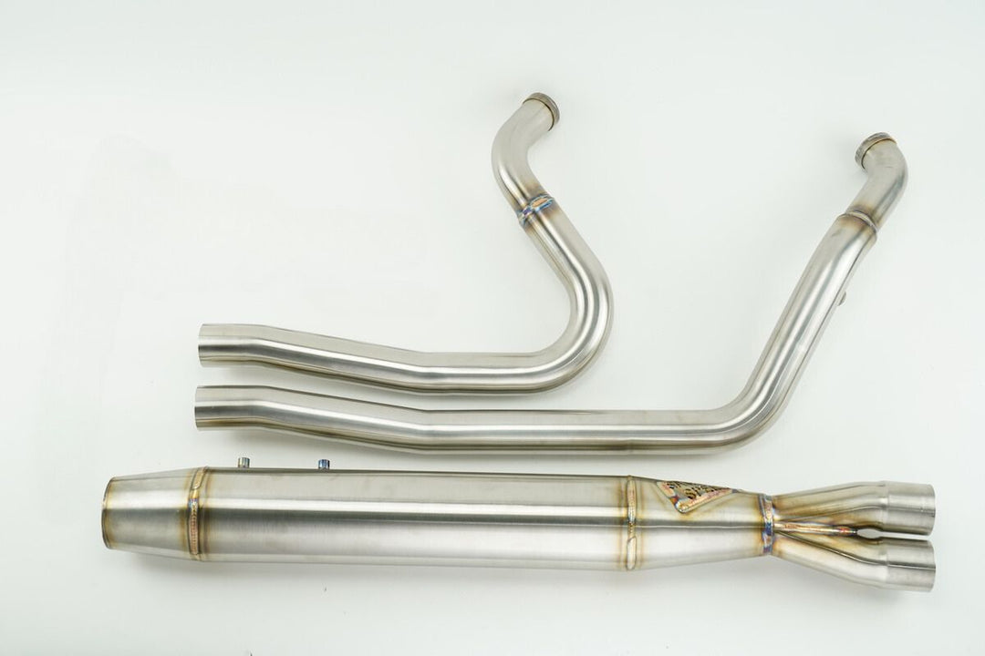 Sawicki Speed's full length exhaust system for Harley Davidson Twin Cam Bagger motorcycles