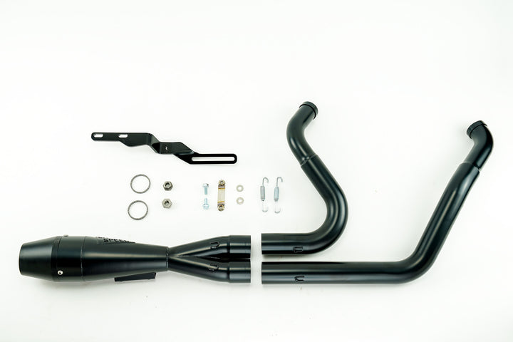 Sawicki Speed's shorty exhaust for Harley M8 baggers